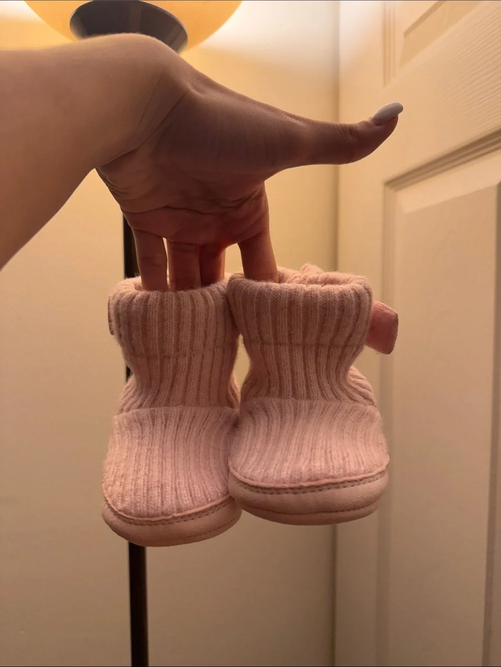 UGG Pink Knit Baby Booties